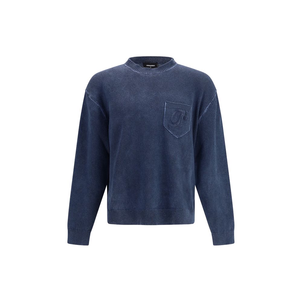 Dsquared² Blue Polyester Sweatshirt - GET THE BRAND