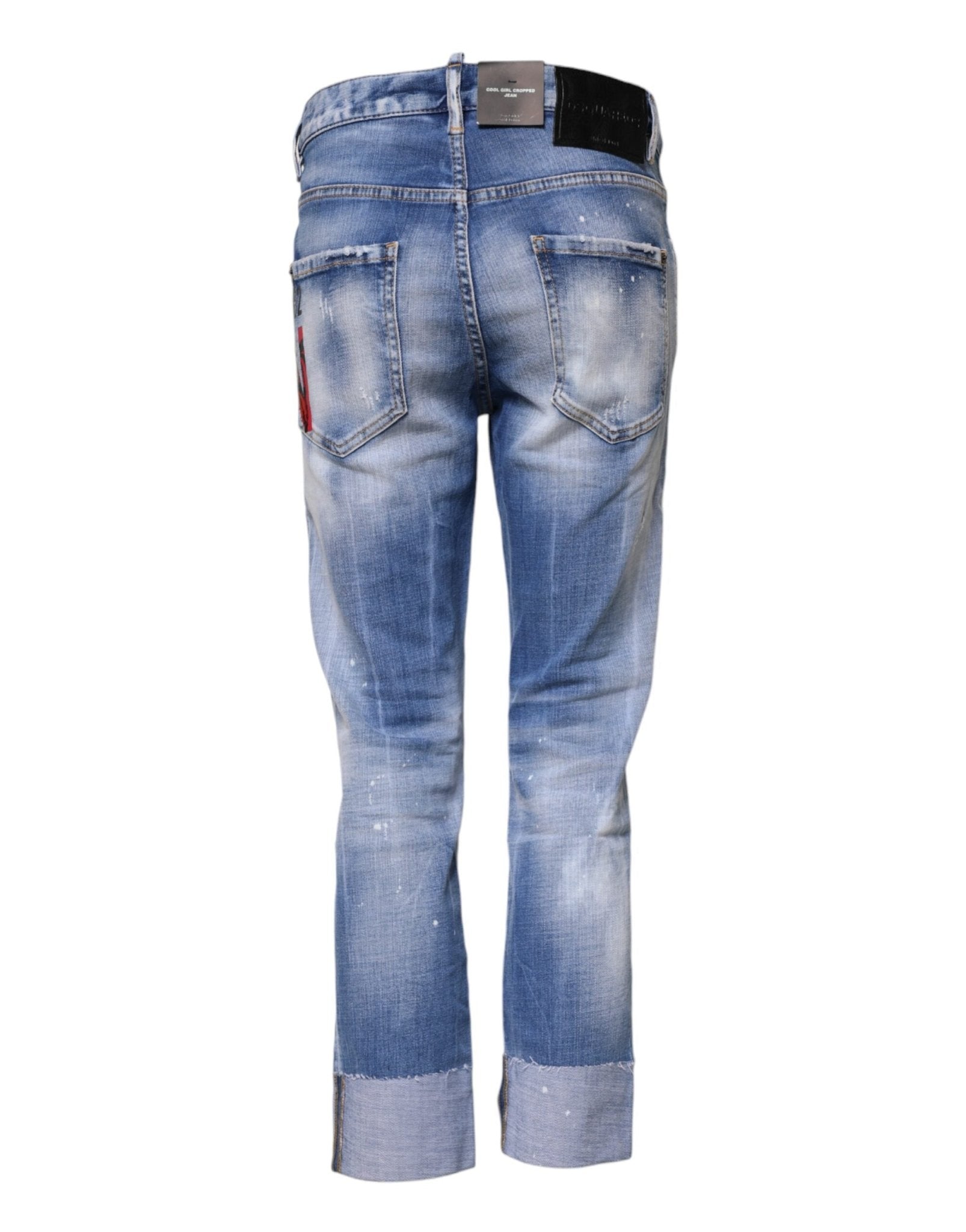 Dsquared² Blue Washed Cotton Mid Waist Skinny Denim Jeans - GET THE BRAND