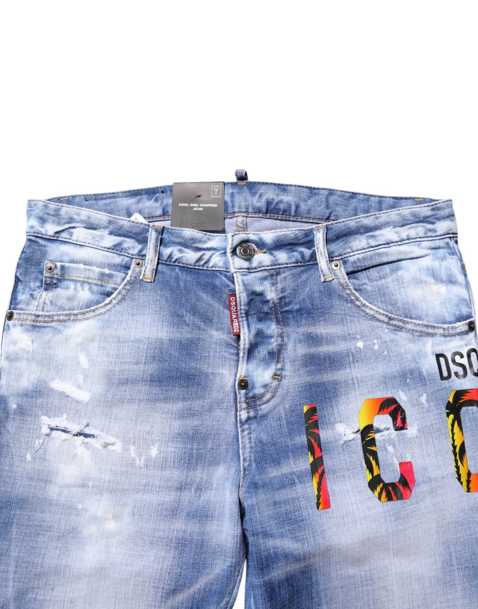 Dsquared² Blue Washed Cotton Mid Waist Skinny Denim Jeans - GET THE BRAND