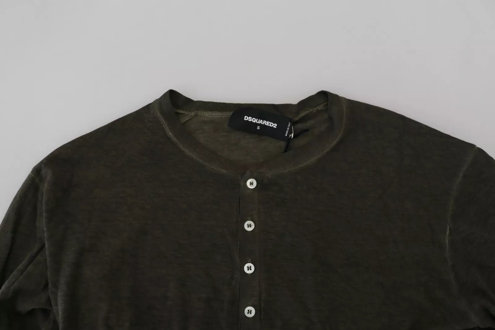 Dsquared² Gray Cotton Linen Long Sleeves Pullover Sweater - GET THE BRAND