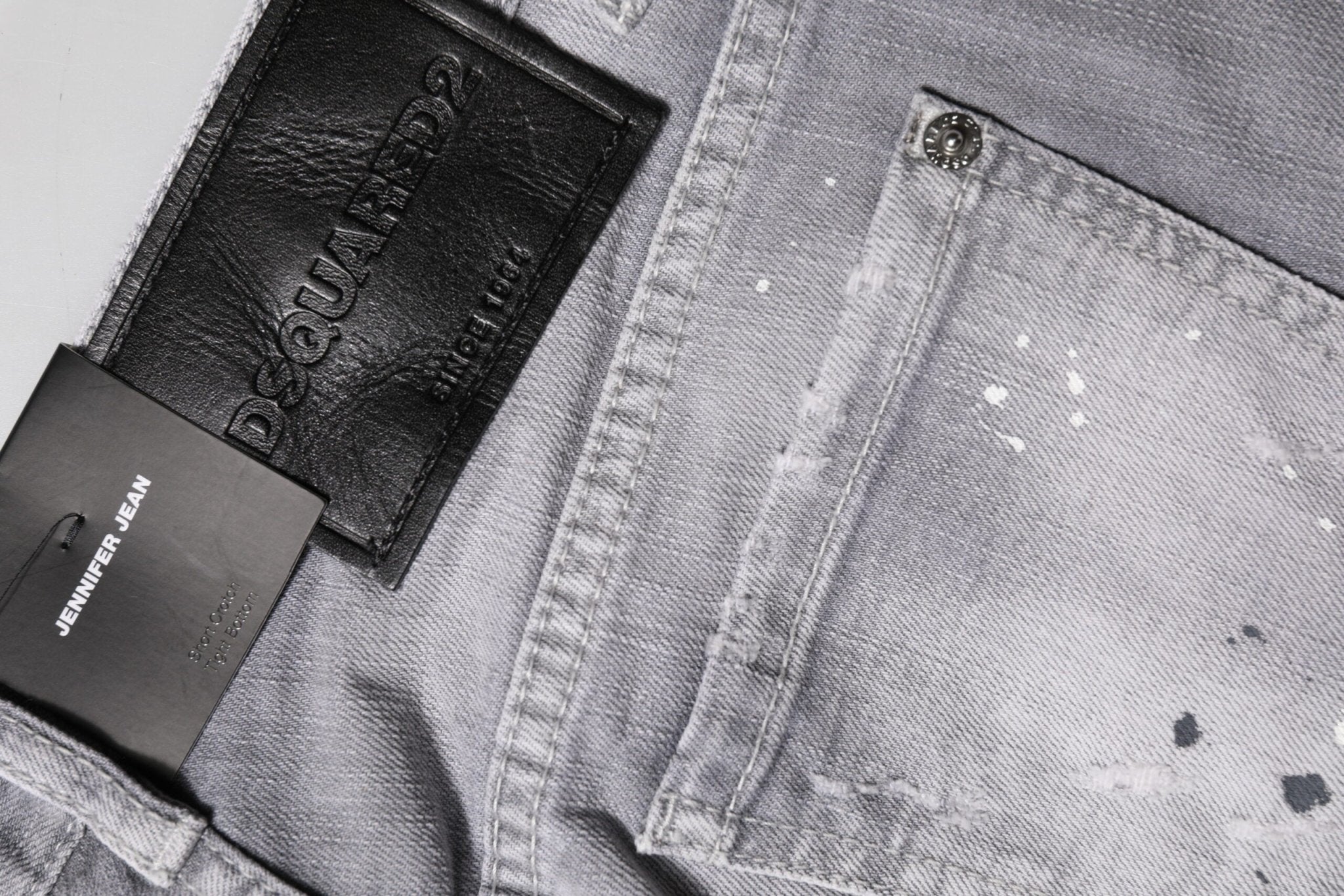 Dsquared² Gray Washed Mid Waist Tapered Denim Jeans - GET THE BRAND
