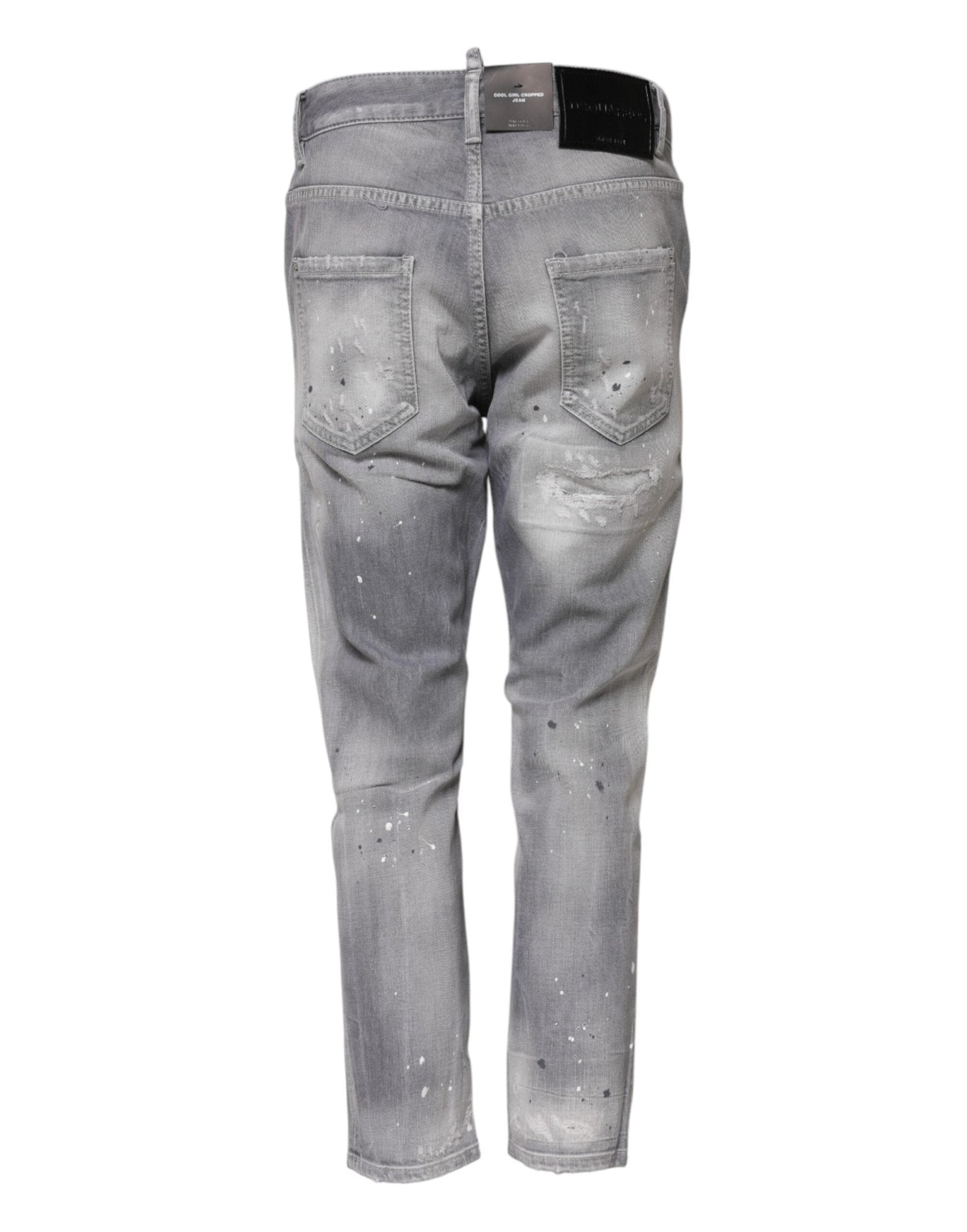 Dsquared² Gray Washed Mid Waist Tapered Jeans - GET THE BRAND