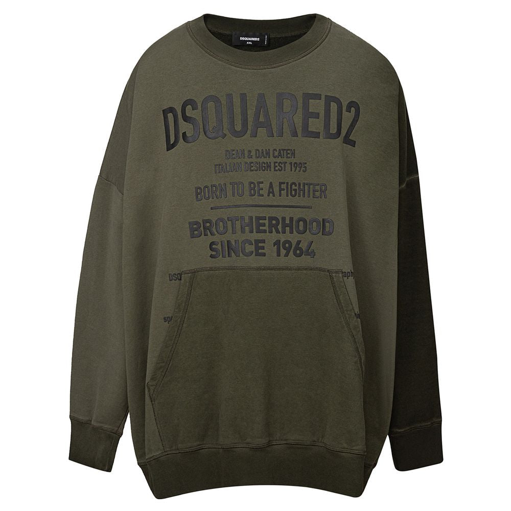 Dsquared² Green Cotton Sweatshirt - GET THE BRAND