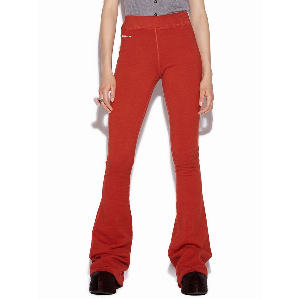 Dsquared² Red Cotton Athletic Pants - GET THE BRAND