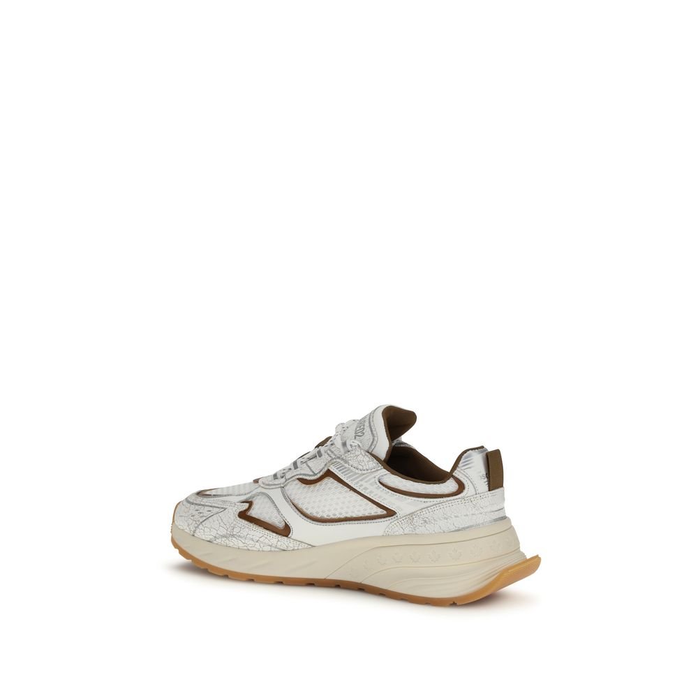 Dsquared² White Calf Leather Bos Taurus Athletic Sneakers - GET THE BRAND