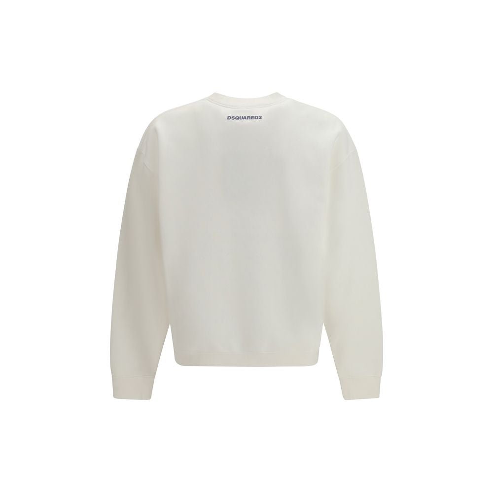 Dsquared² White Cotton Sweatshirt - GET THE BRAND