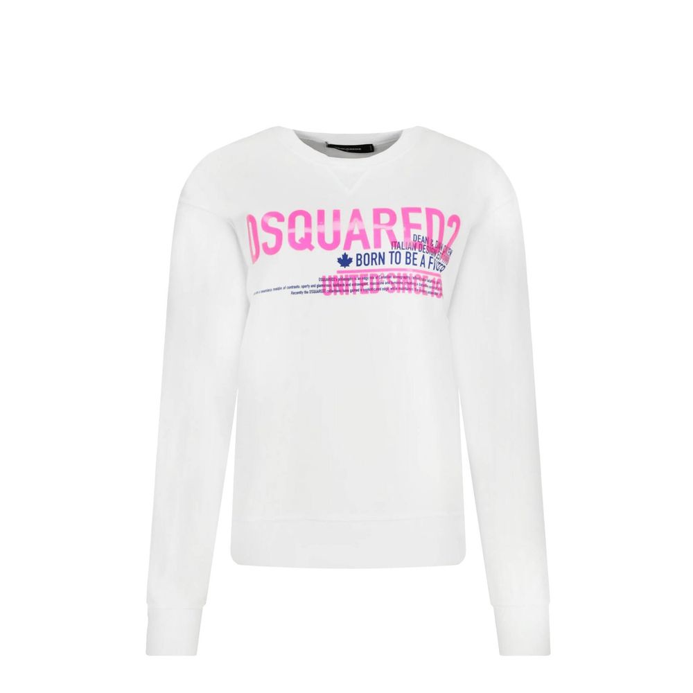 Dsquared² White Cotton Sweatshirt - GET THE BRAND
