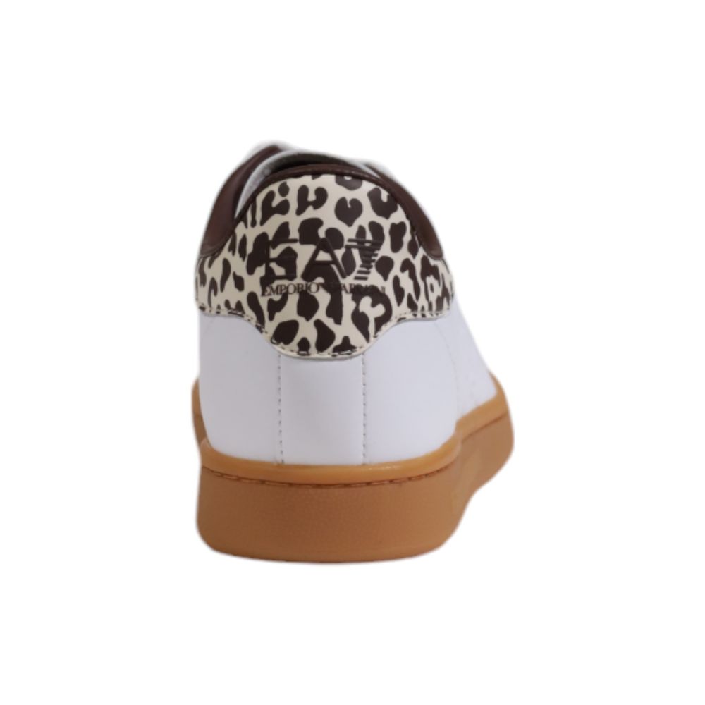 EA7 Emporio Armani Beige Leather Low Top Sneakers - GET THE BRAND