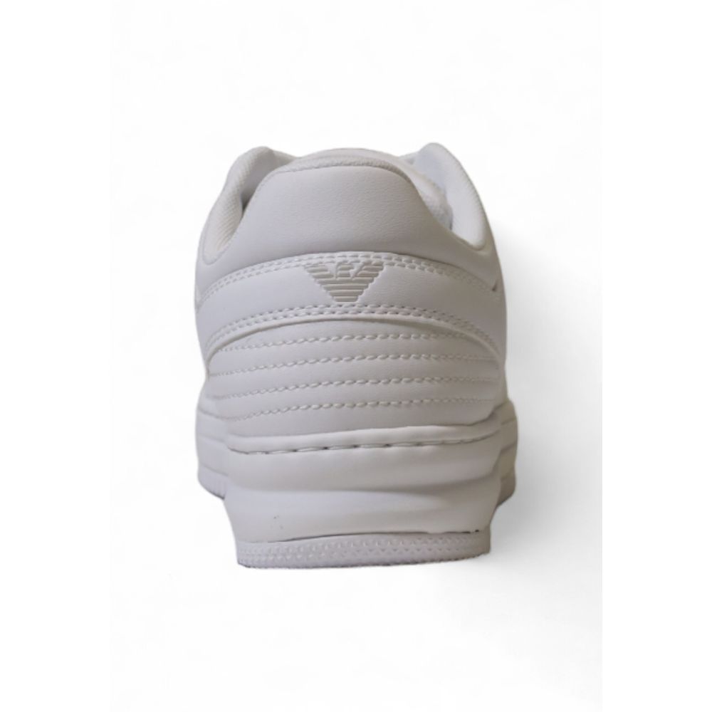 EA7 Emporio Armani White Polyester Athletic Sneakers - GET THE BRAND