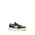 Fendi Black Calf Leather Bos Taurus Chunky Sneakers - GET THE BRAND