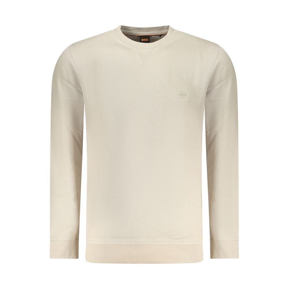 Hugo Boss Beige Cotton Men Sweatshirt - GET THE BRAND