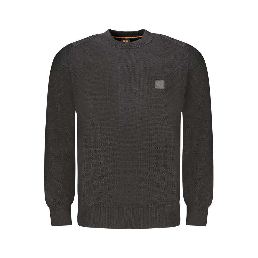 Hugo Boss Black Cotton Men Sweater - GET THE BRAND