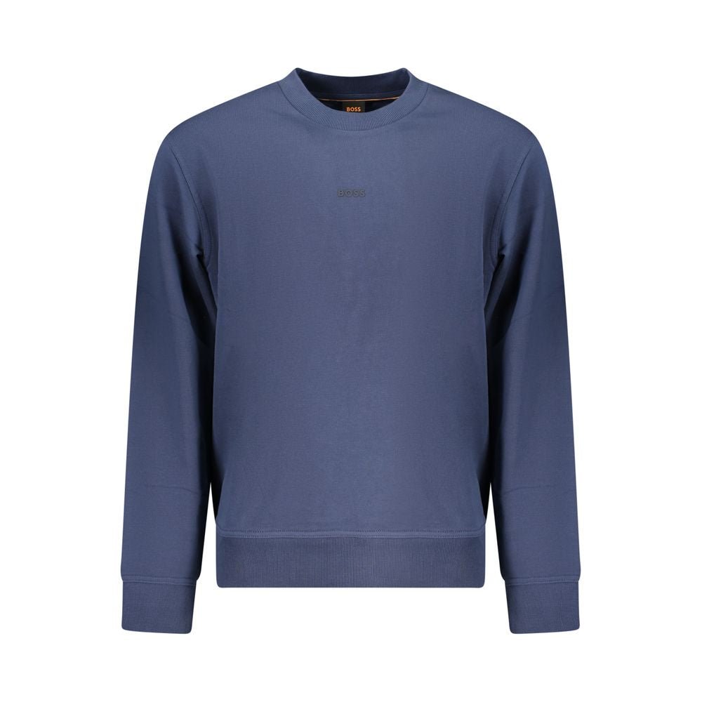 Hugo Boss Blue Cotton Men's Sweatshirt - GET THE BRAND