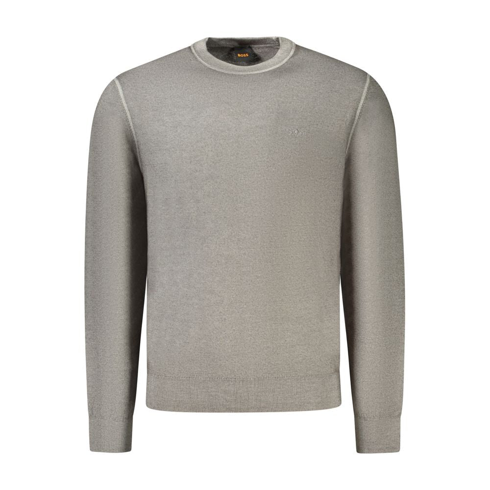 Hugo Boss Grigio Wool Mens Sweater - GET THE BRAND