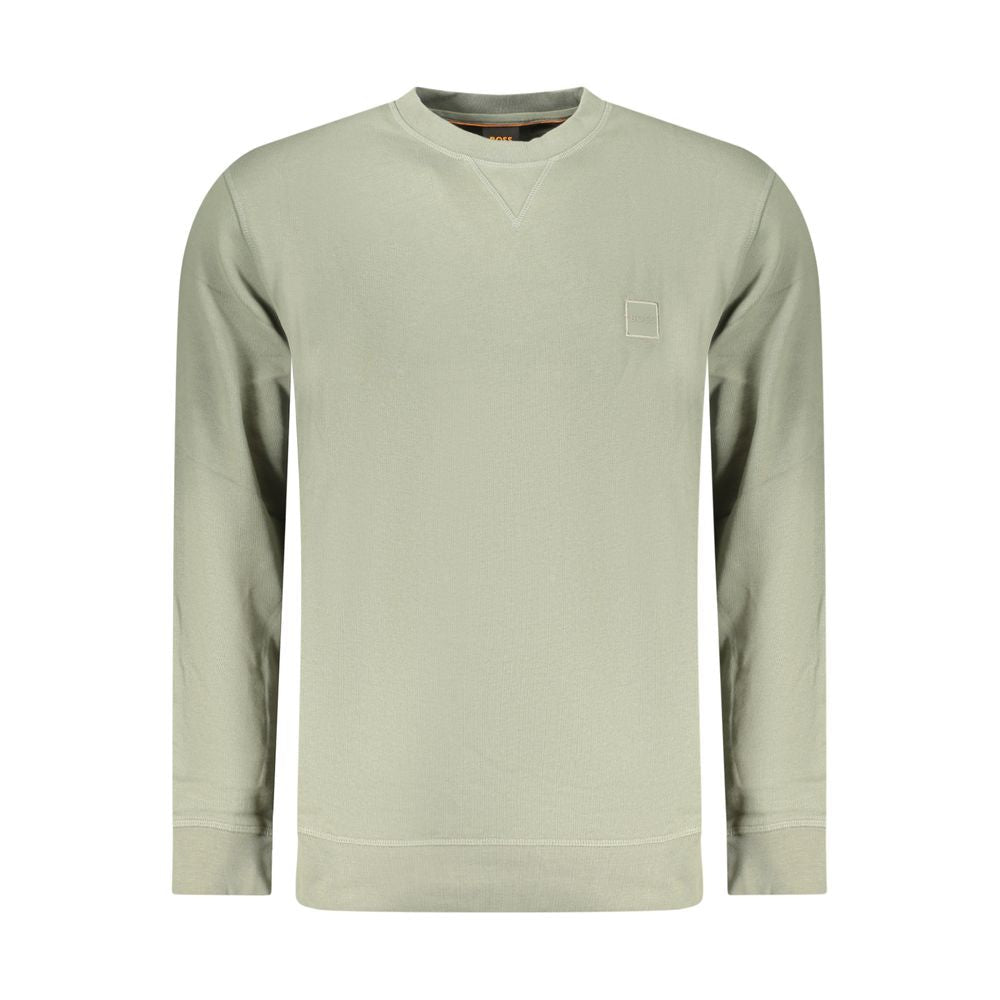 Hugo Boss Verde Cotton Men Sweatshirt - GET THE BRAND
