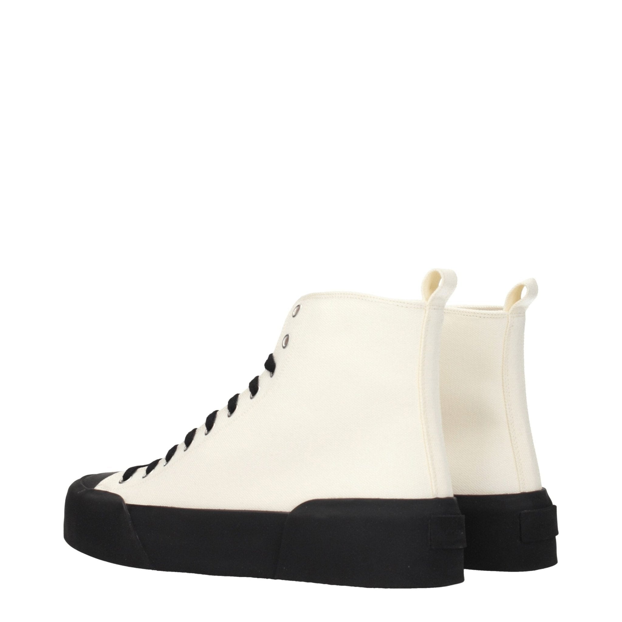 Jil Sander Beige Fabric High Top Sneakers - GET THE BRAND