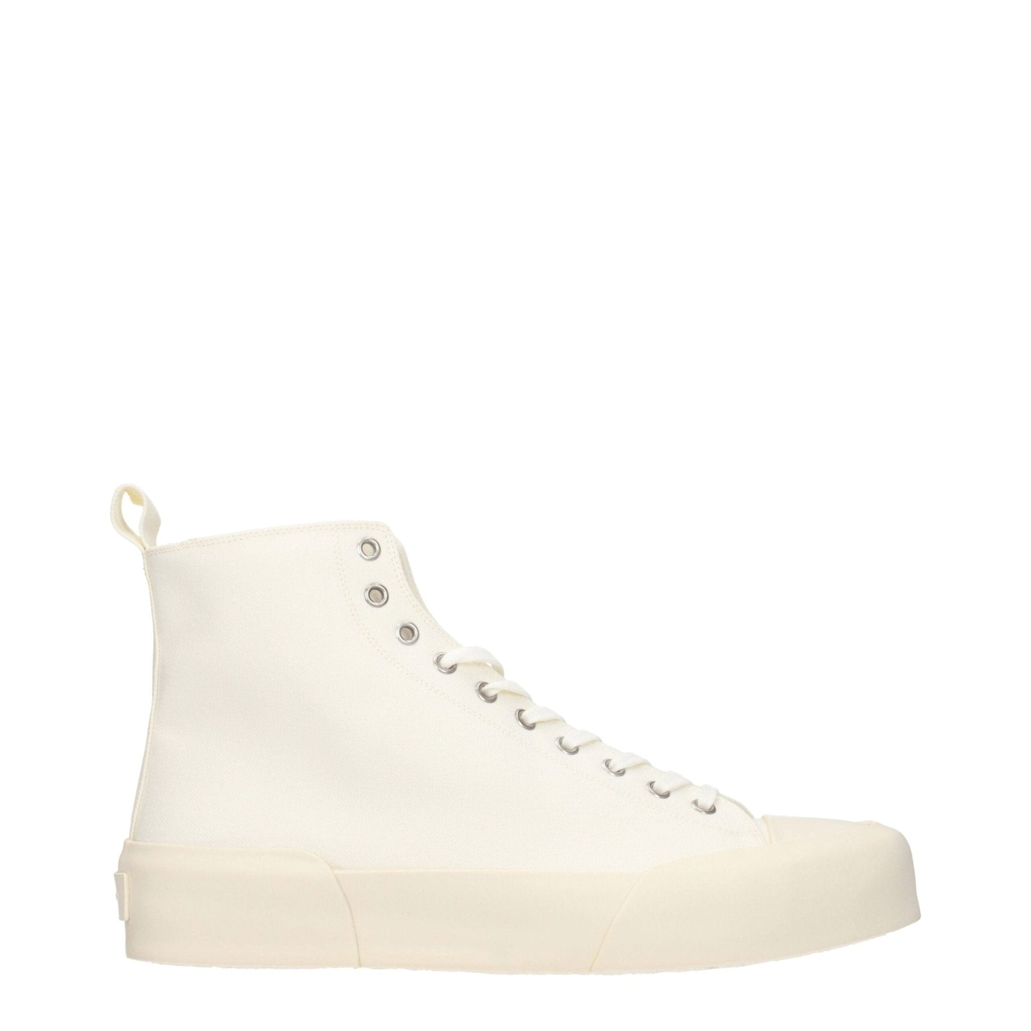 Jil Sander Beige Fabric High Top Sneakers - GET THE BRAND