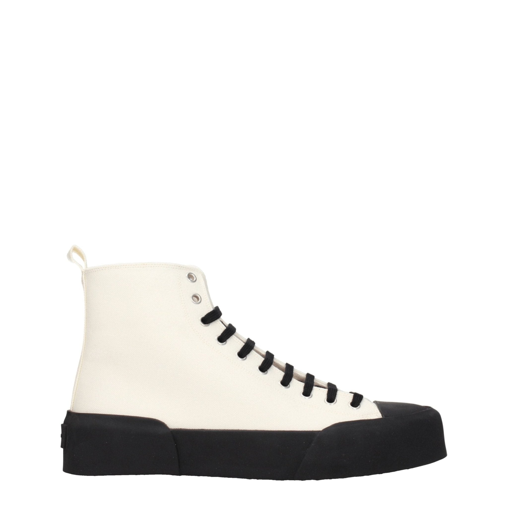 Jil Sander Beige Fabric High Top Sneakers - GET THE BRAND