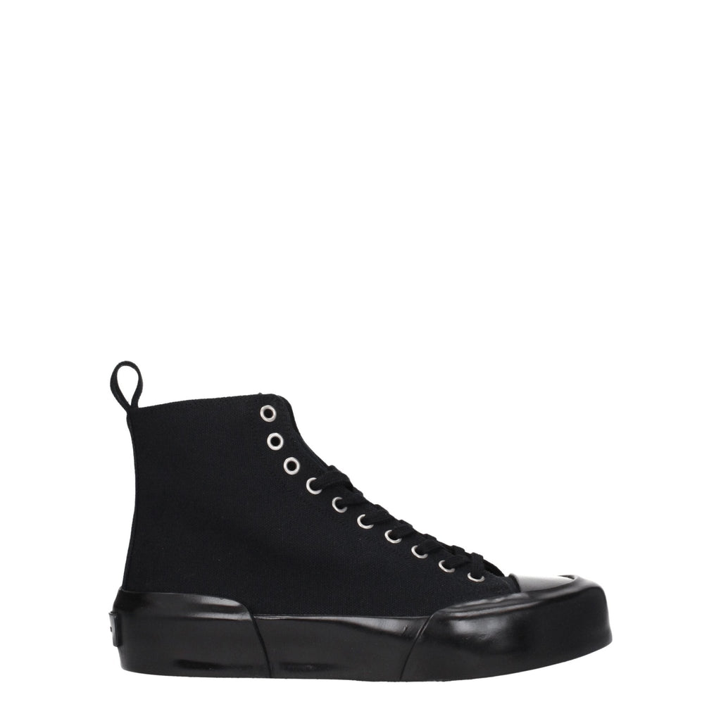 Jil Sander Black Fabric High Top Sneakers - GET THE BRAND