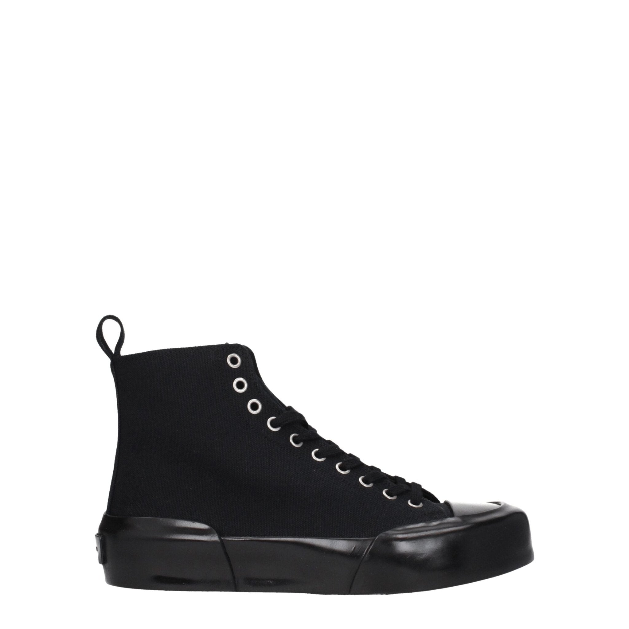 Jil Sander Black Fabric High Top Sneakers - GET THE BRAND