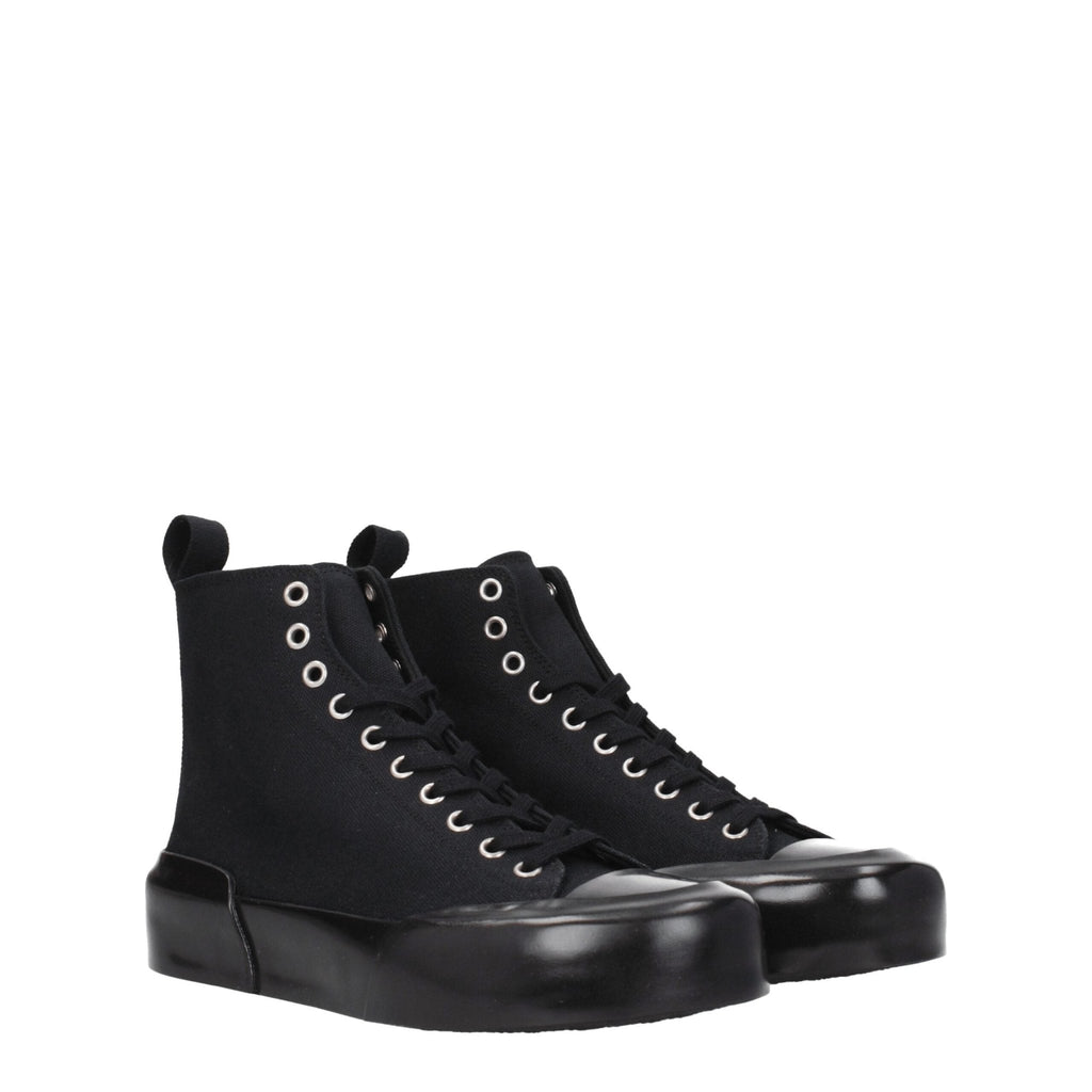 Jil Sander Black Fabric High Top Sneakers - GET THE BRAND