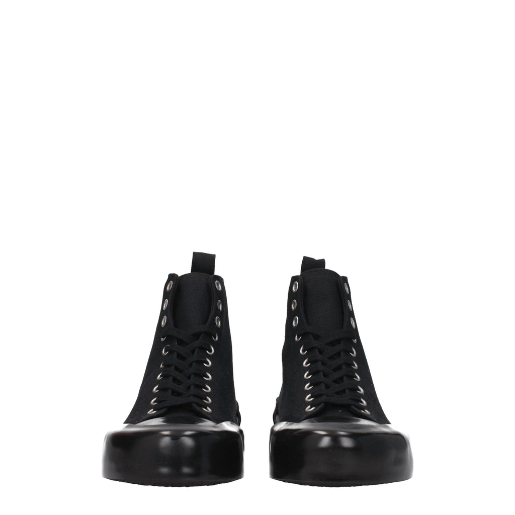 Jil Sander Black Fabric High Top Sneakers - GET THE BRAND