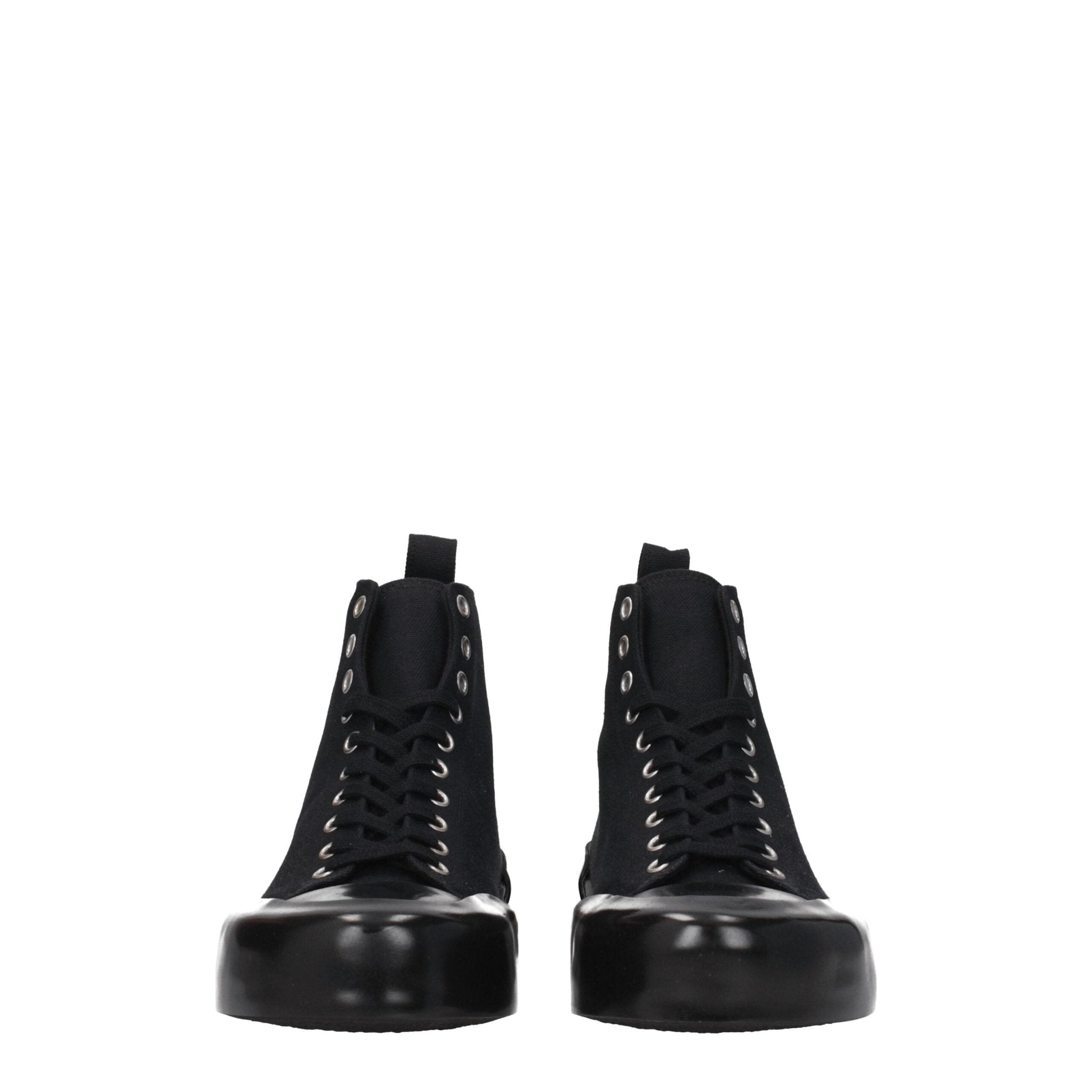 Jil Sander Black Fabric High Top Sneakers - GET THE BRAND