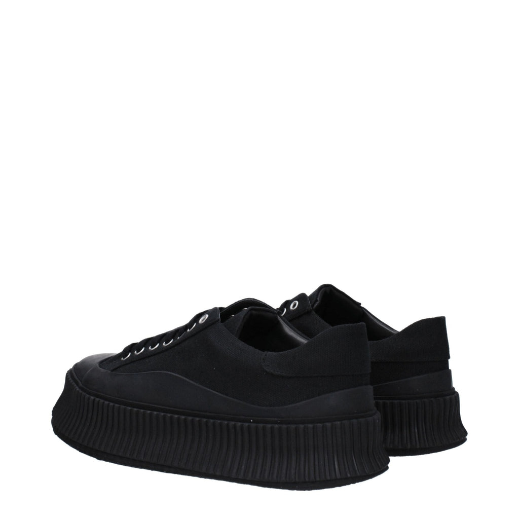 Jil Sander Black Fabric Platform Sneakers - GET THE BRAND