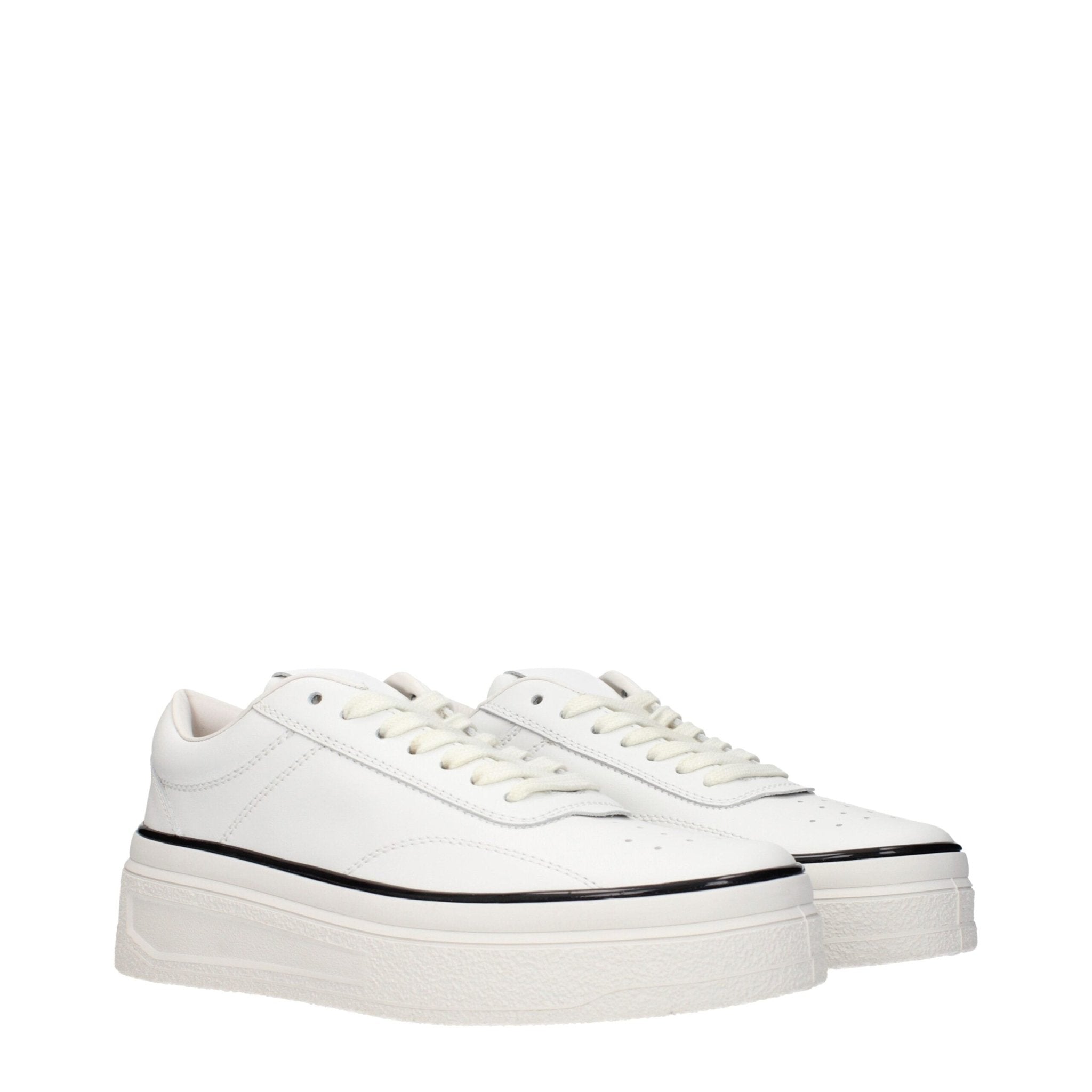 Jil Sander White Leather Platform Sneakers - GET THE BRAND