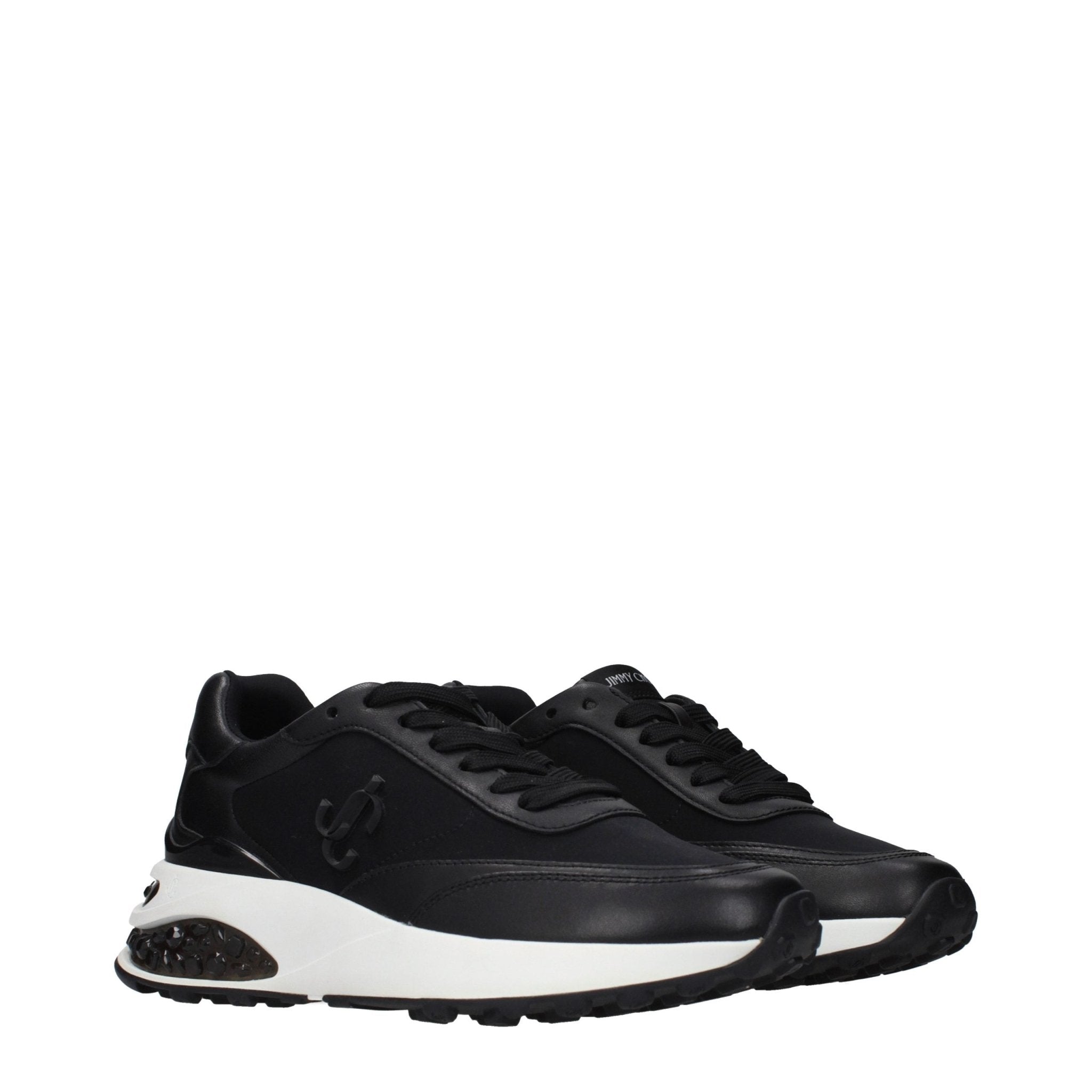 Jimmy Choo Black Fabric Athletic Sneakers - GET THE BRAND