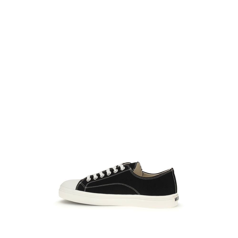 Moschino Black Cotton Low Top Sneakers - GET THE BRAND