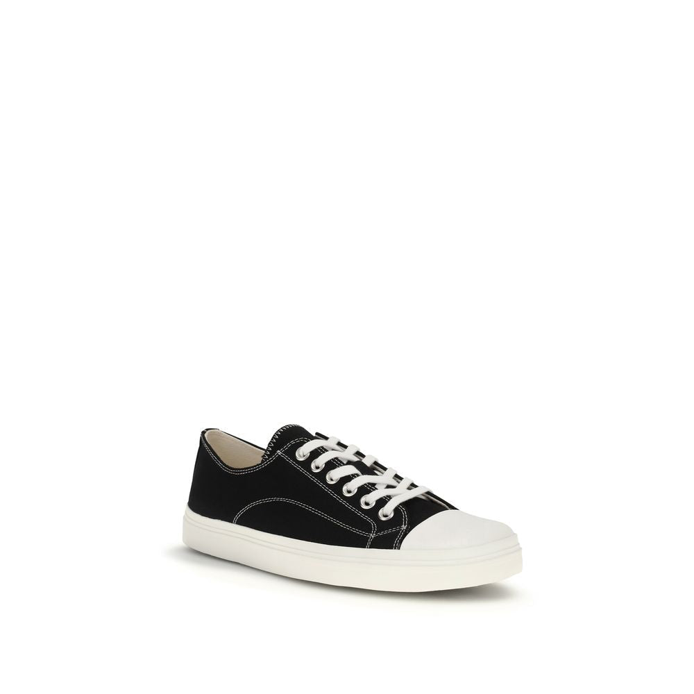 Moschino Black Cotton Low Top Sneakers - GET THE BRAND