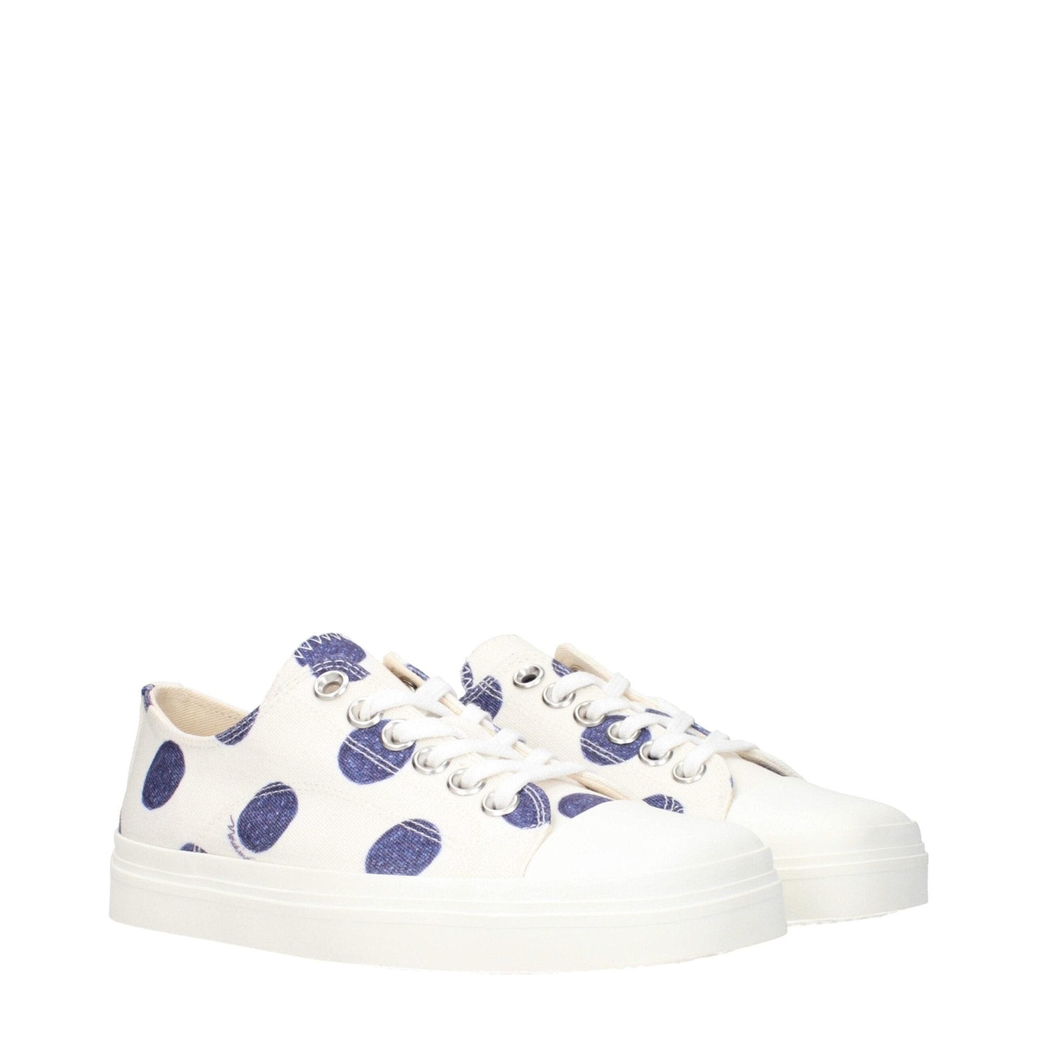 Moschino White Fabric Low Top Sneakers - GET THE BRAND