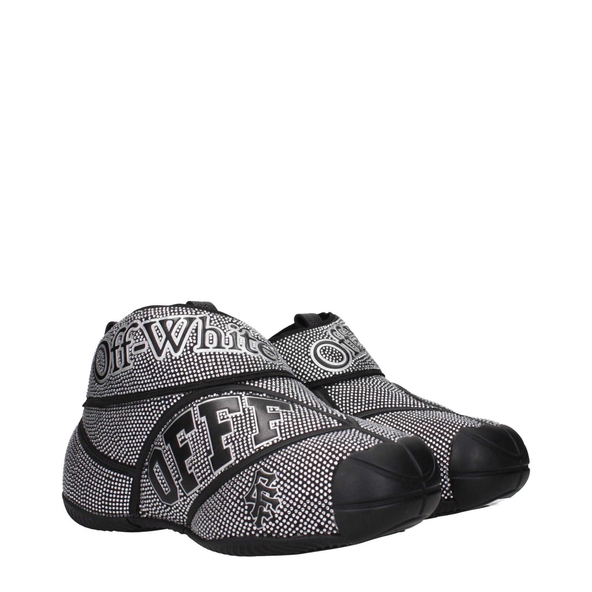 Off-White Black Cotton Sneakers - GET THE BRAND
