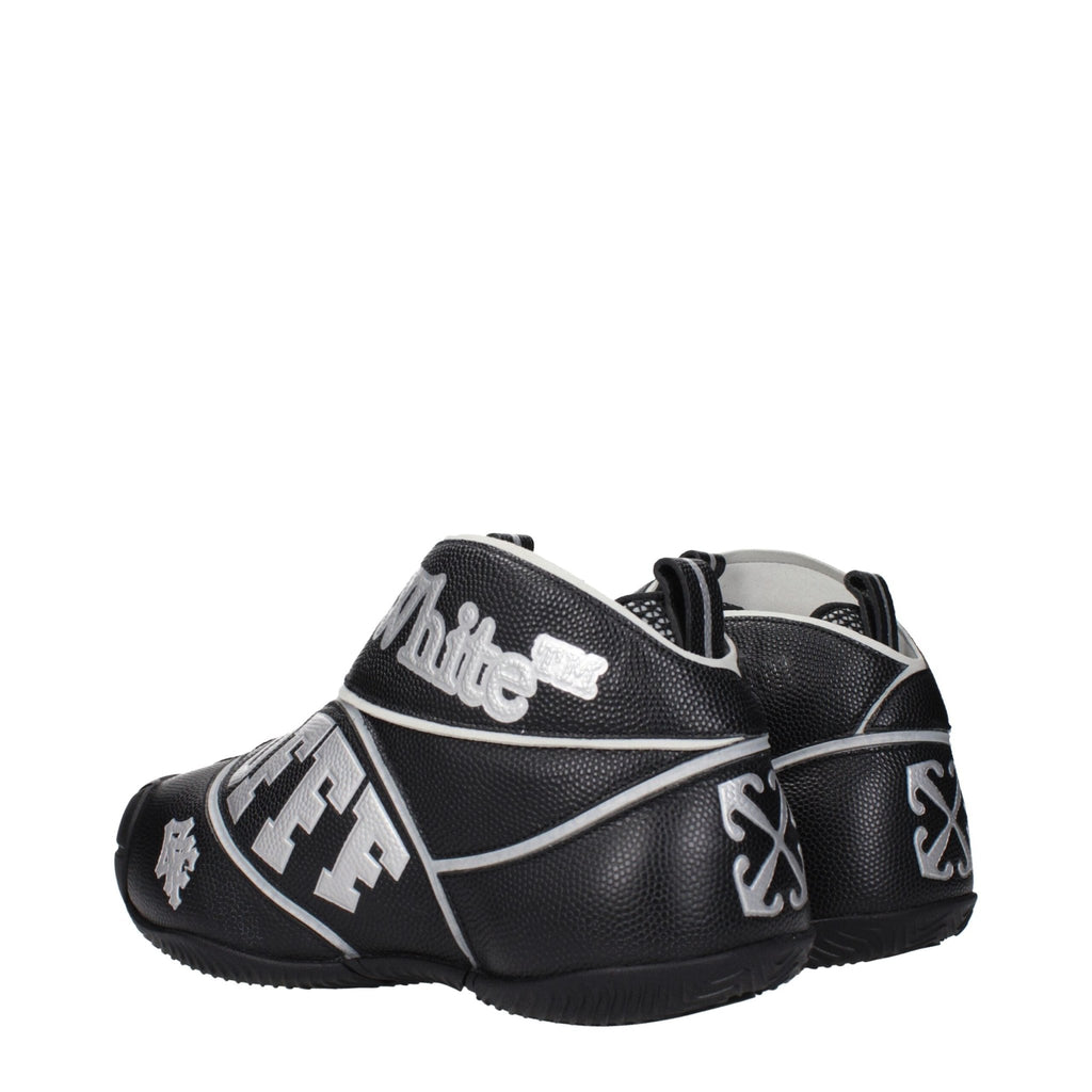 Off-White Black Leather High Top Sneakers - GET THE BRAND