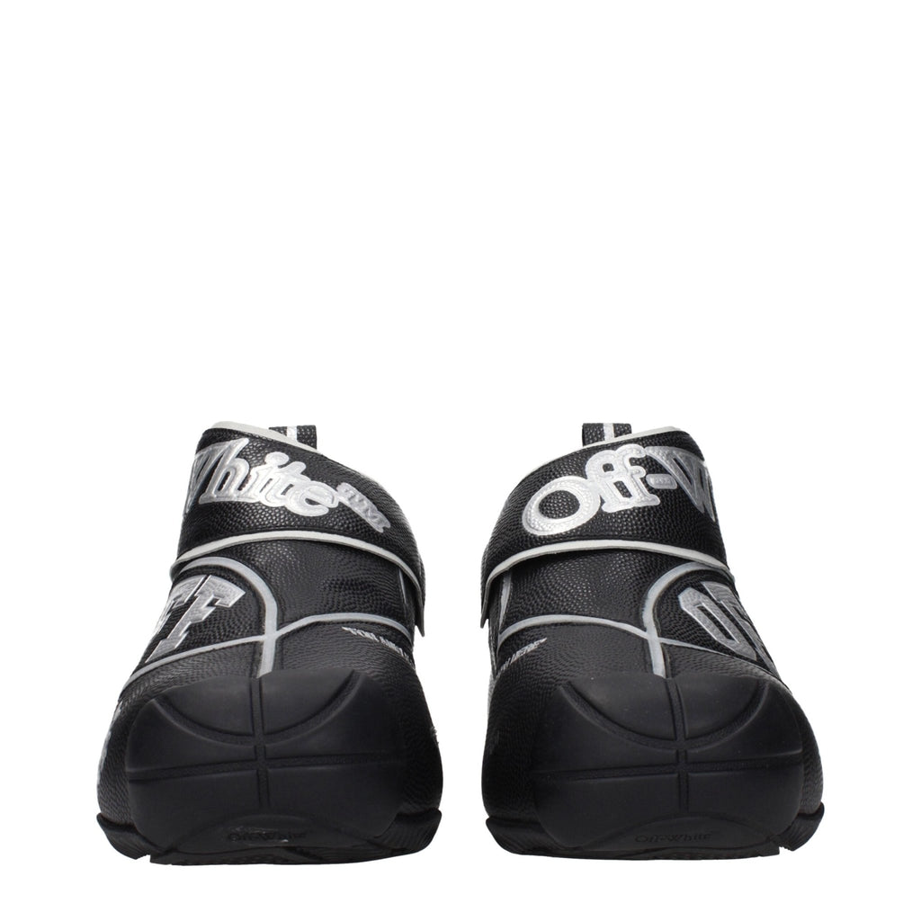 Off-White Black Leather High Top Sneakers - GET THE BRAND