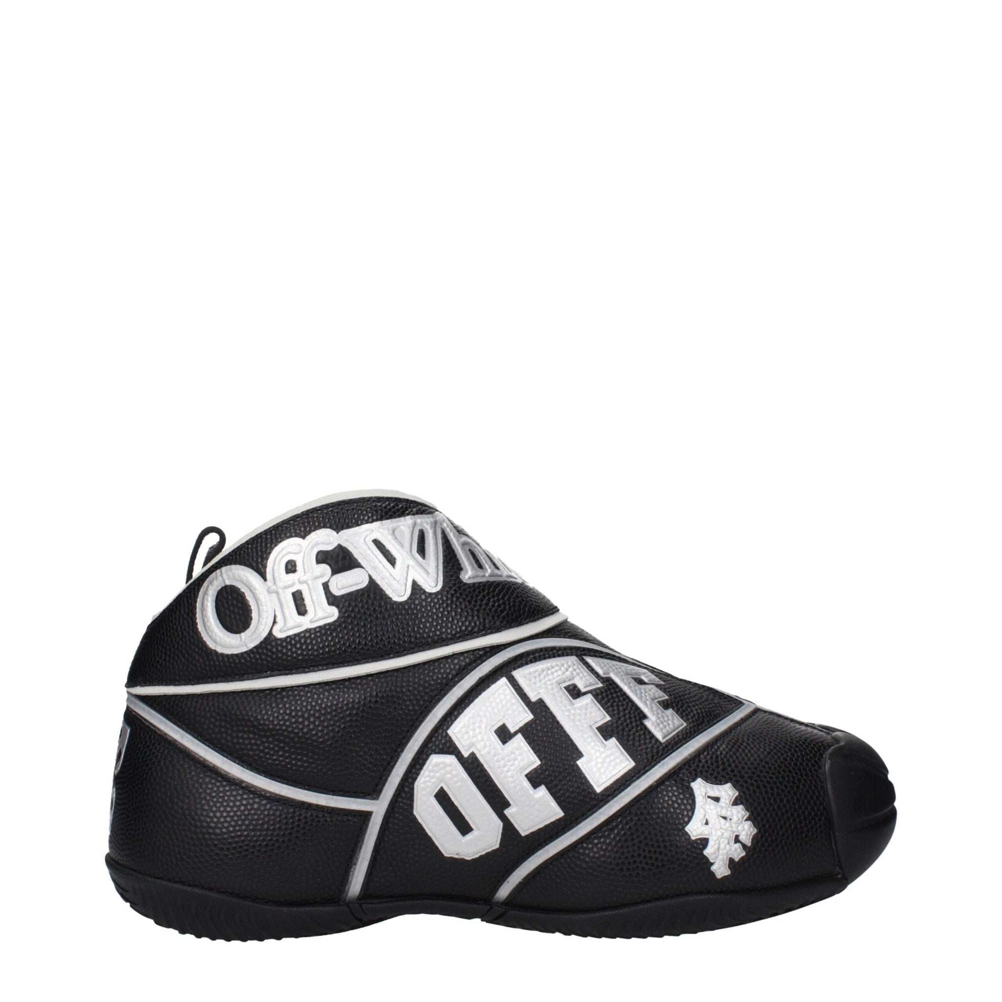 Off-White Black Leather High Top Sneakers - GET THE BRAND