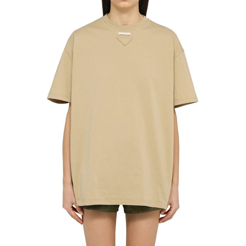 Prada Beige Cotton T-Shirt - GET THE BRAND