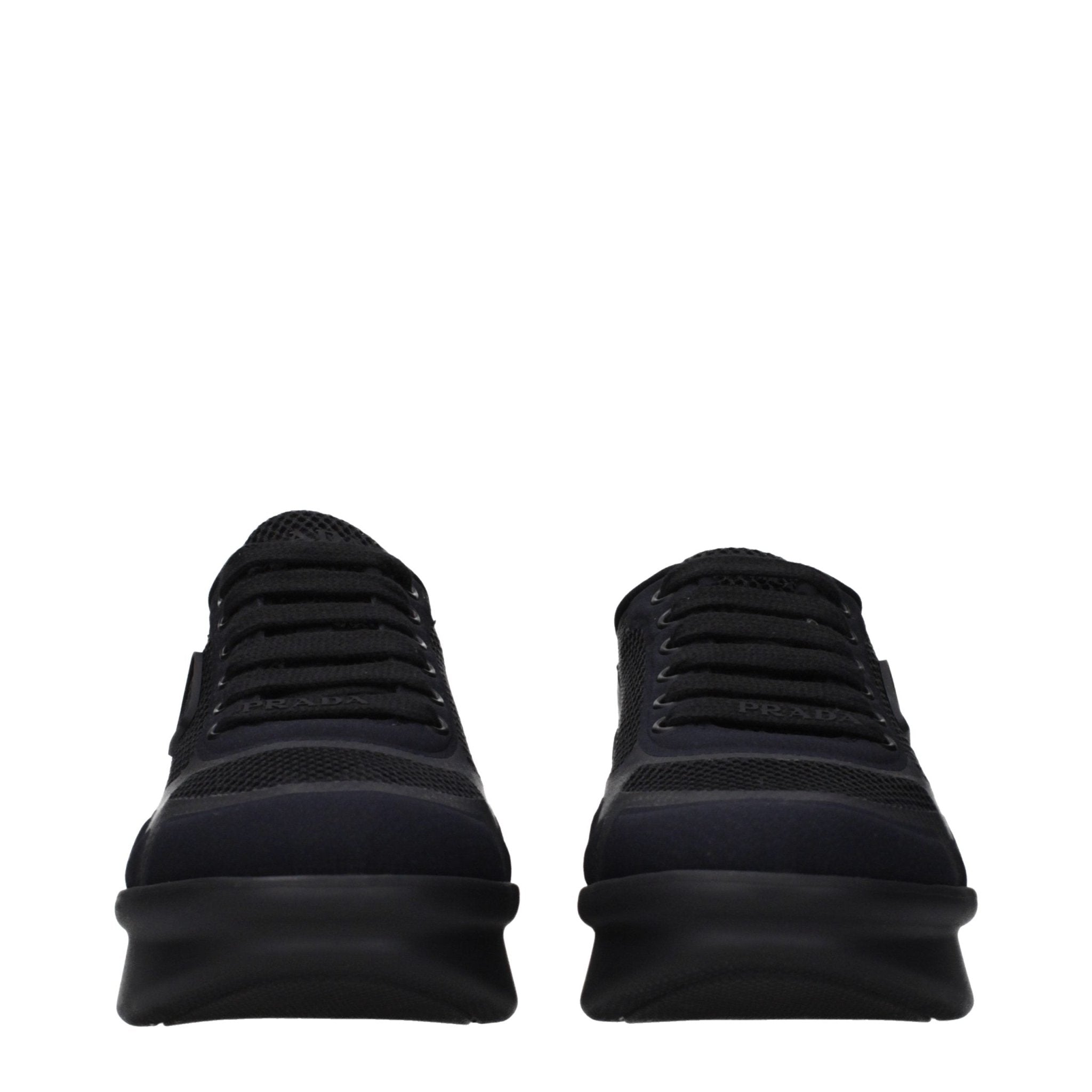 Prada Black Fabric Low Top Sneakers - GET THE BRAND