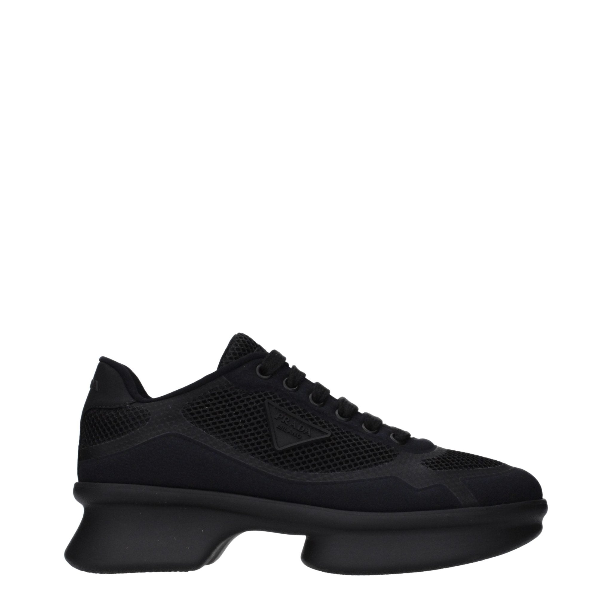 Prada Black Fabric Low Top Sneakers - GET THE BRAND