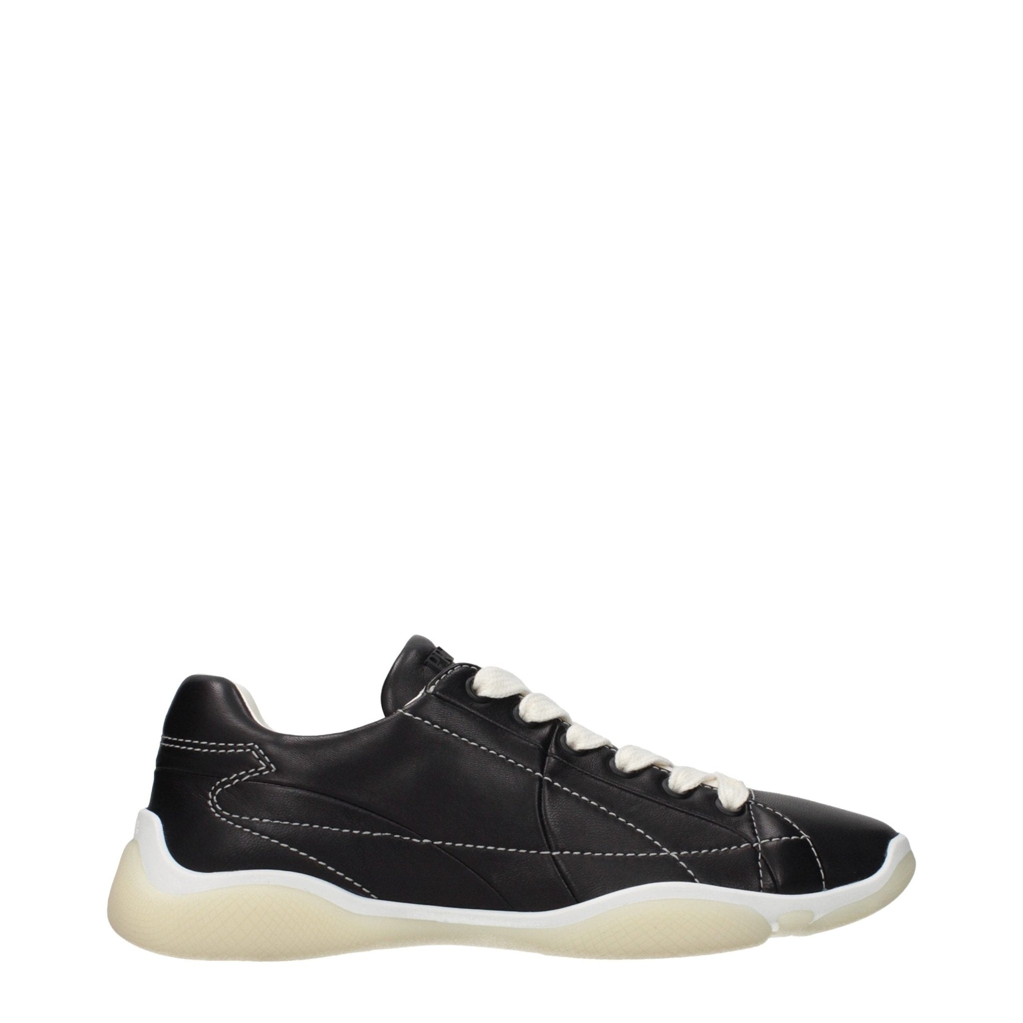 Prada Black Leather Sneakers - GET THE BRAND