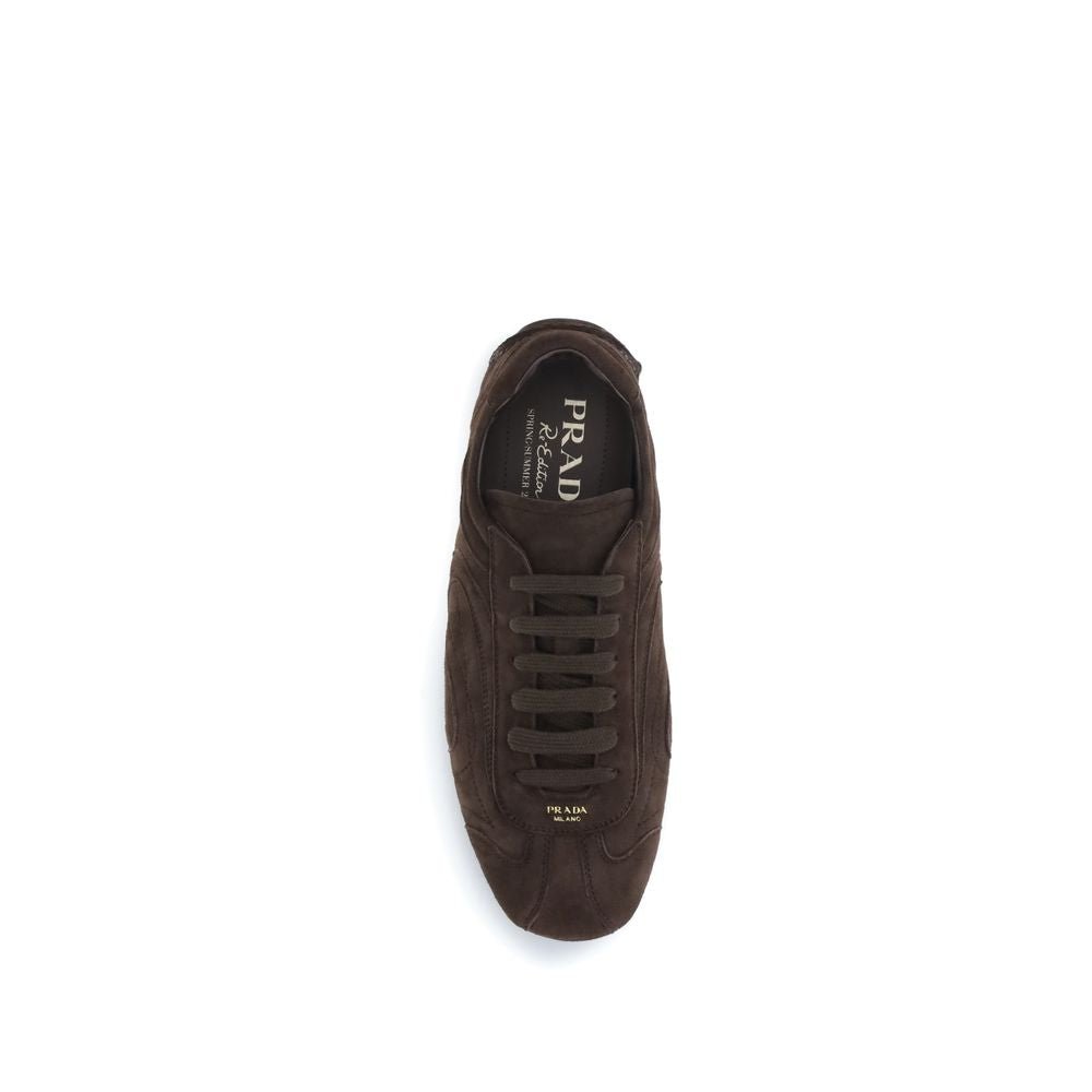 Prada Brown Calf Leather Bos Taurus Athletic Sneakers - GET THE BRAND