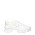 Prada White Fabric Low Top Sneakers - GET THE BRAND
