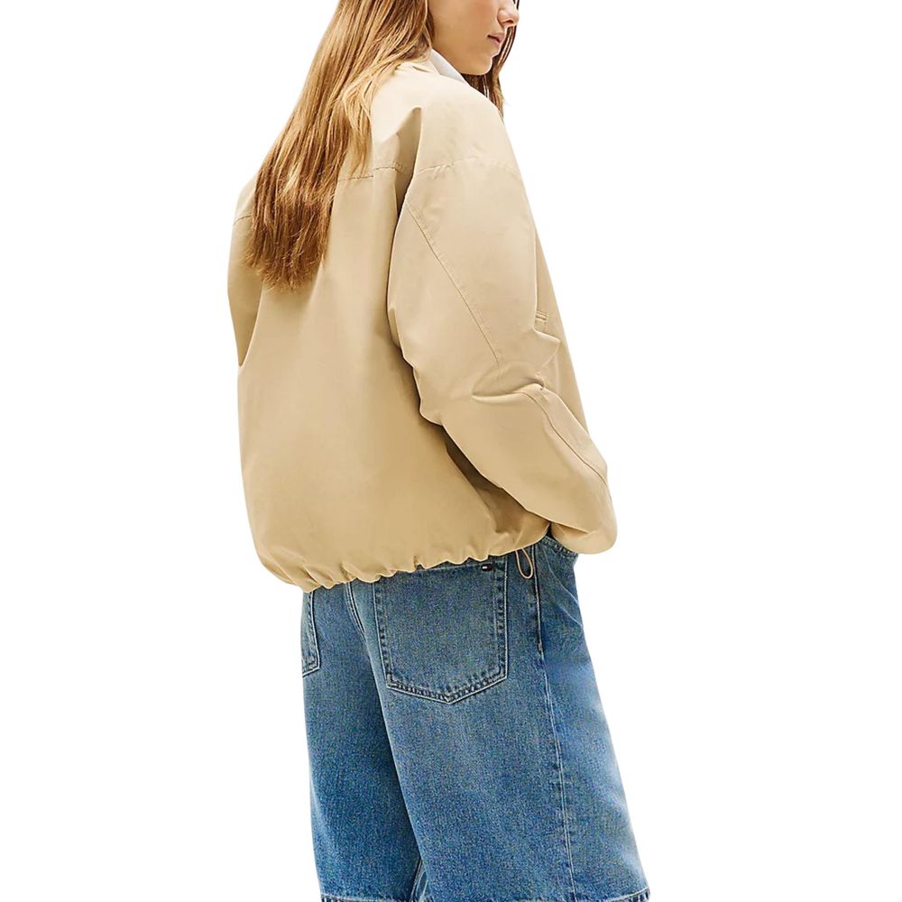 Tommy Hilfiger Beige Cotton Bomber - GET THE BRAND