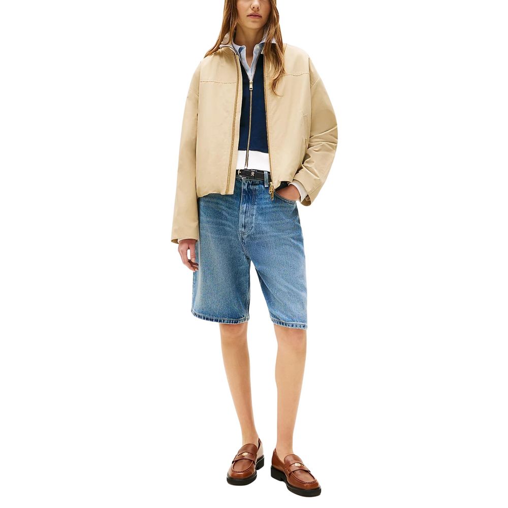 Tommy Hilfiger Beige Cotton Bomber - GET THE BRAND