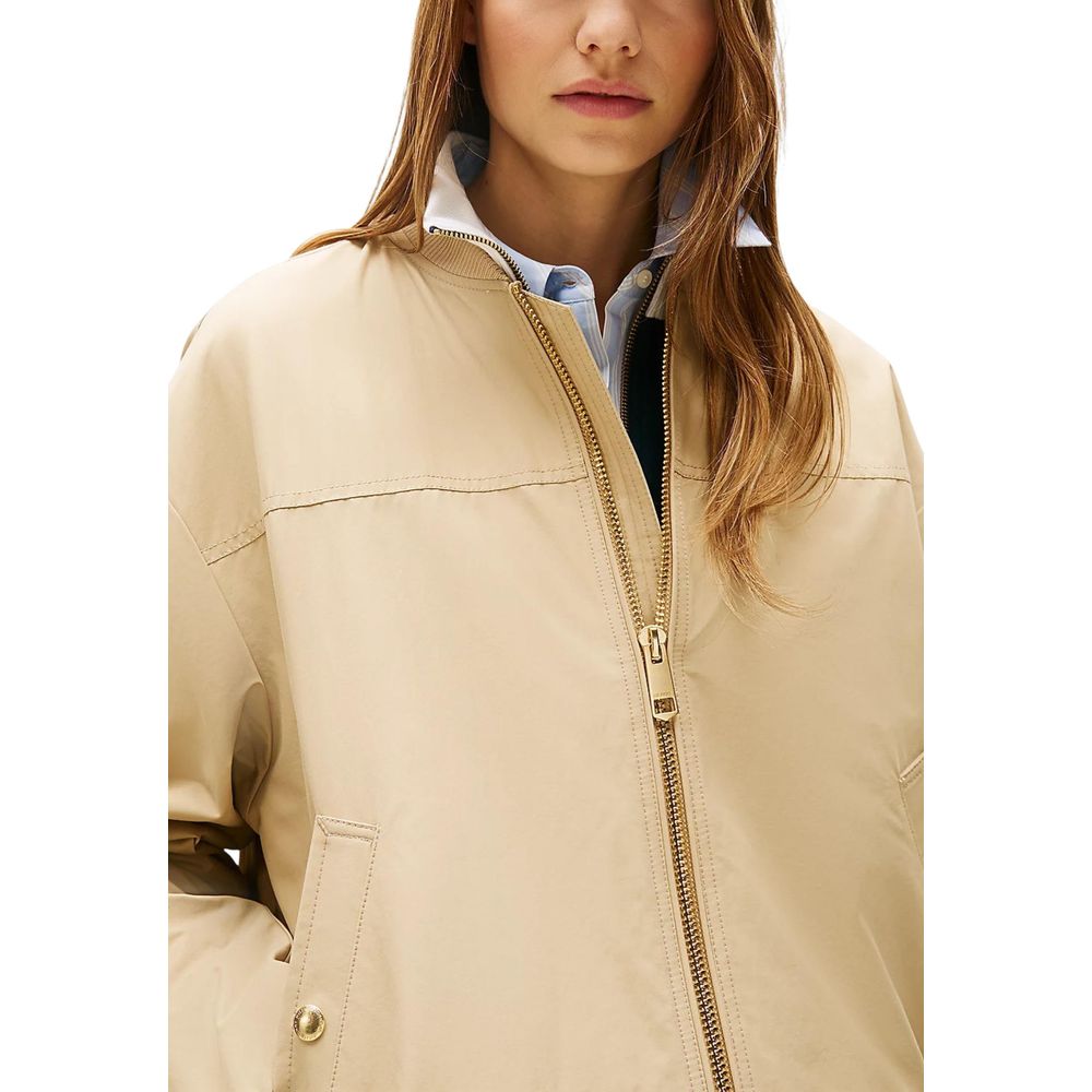 Tommy Hilfiger Beige Cotton Bomber - GET THE BRAND