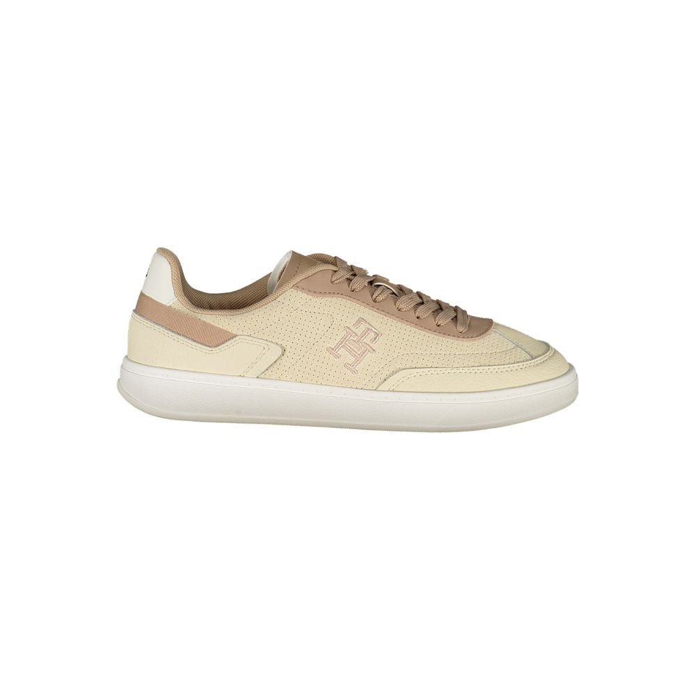 Tommy Hilfiger Beige Polyurethane Women Sneaker - GET THE BRAND