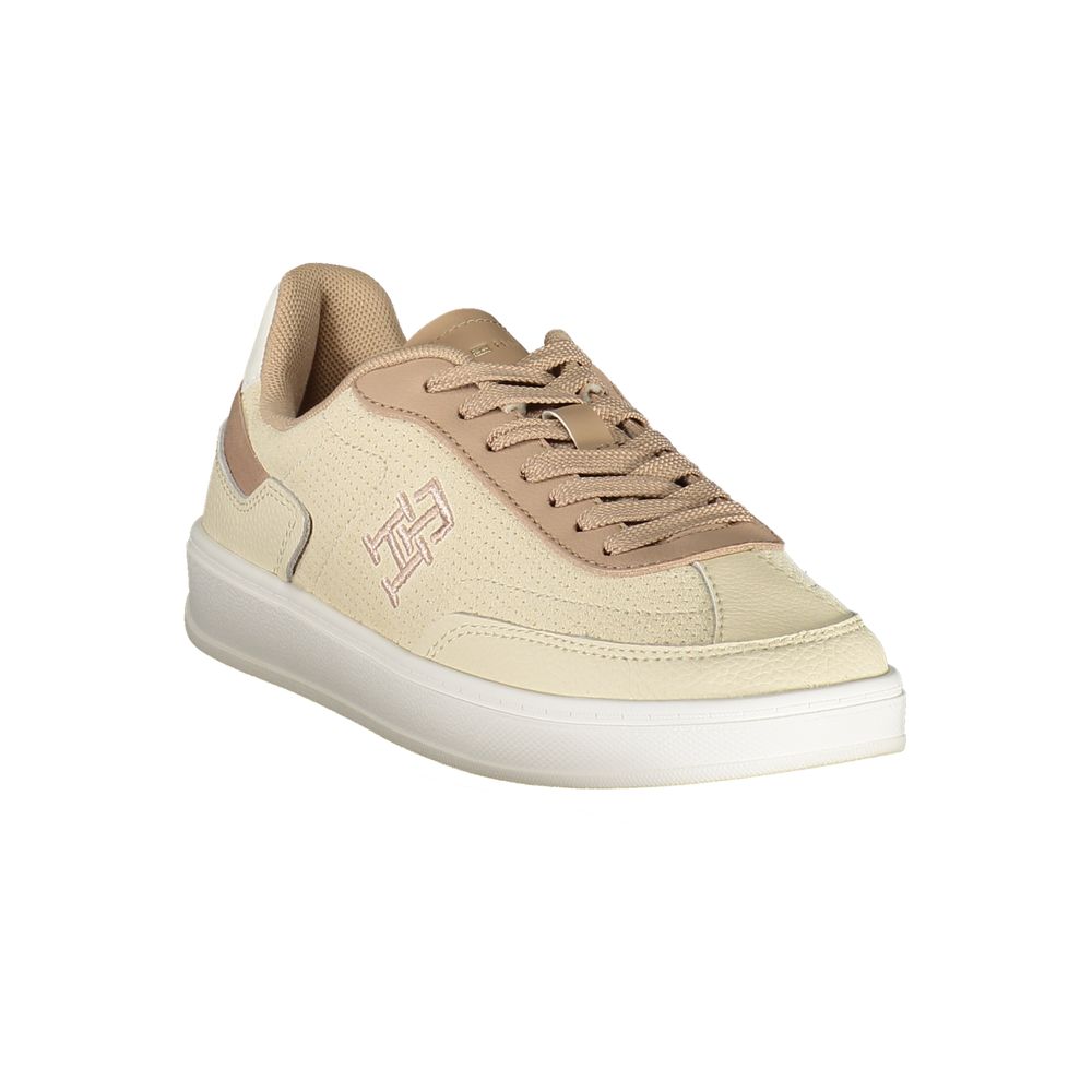 Tommy Hilfiger Beige Polyurethane Women Sneaker - GET THE BRAND