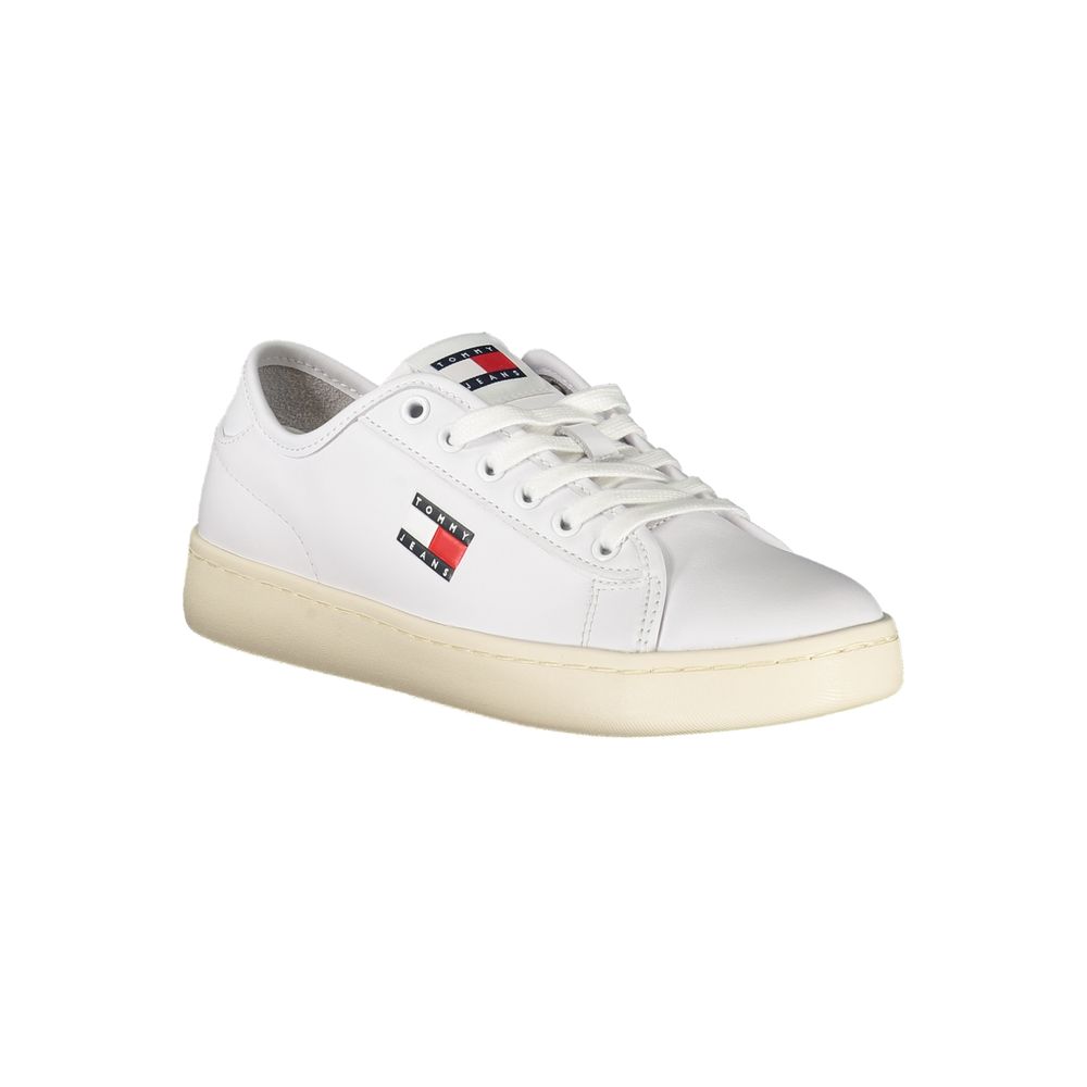 Tommy Hilfiger Bianco Polyurethane Women Sneaker - GET THE BRAND