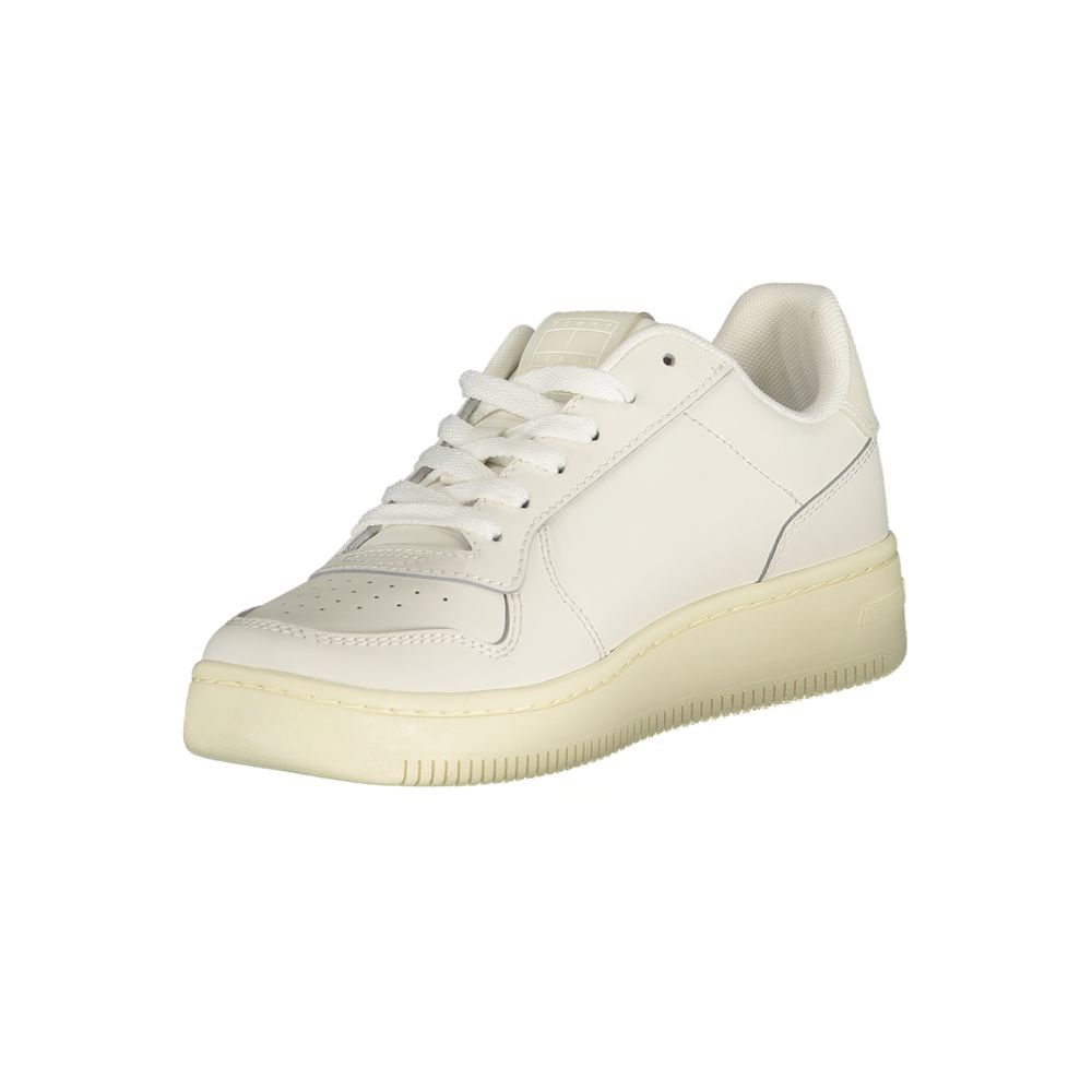 Tommy Hilfiger Bianco Polyurethane Women Sneaker - GET THE BRAND